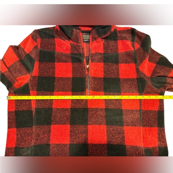 Pendleton black and red plaid jacket with quarter zipper size XL - Picture 5 of 6
